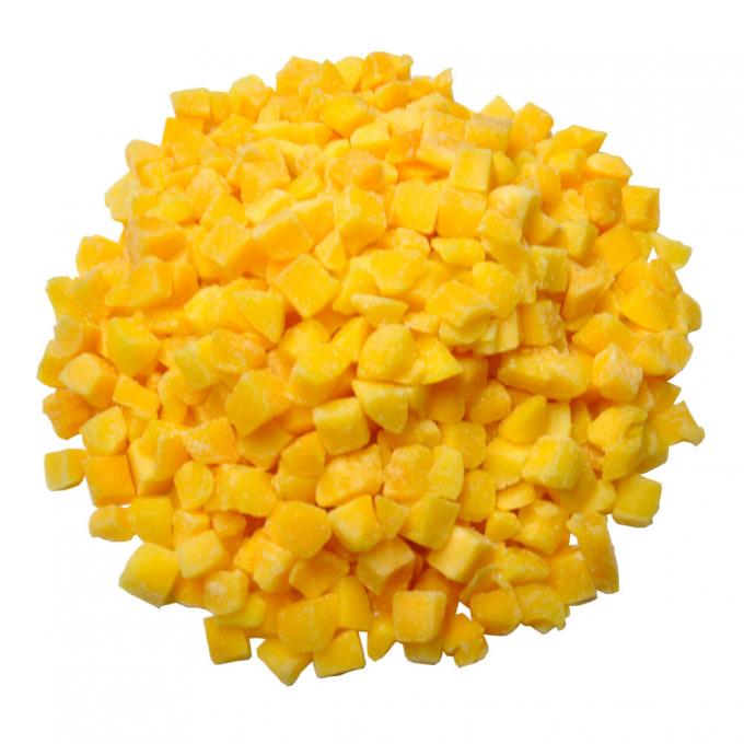 IQF ارگانیک زرد آرد آرد آرد بسته بندی شده میوه های منجمد آب پالپ کل مکعب ها و نیمه ها طعم شیرین حفظ شده 3